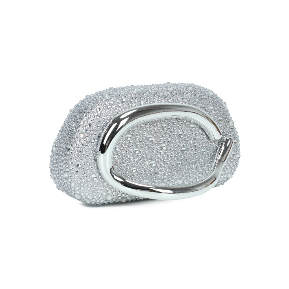 Gallantry Marit – Rhinestone evening bag in Silver