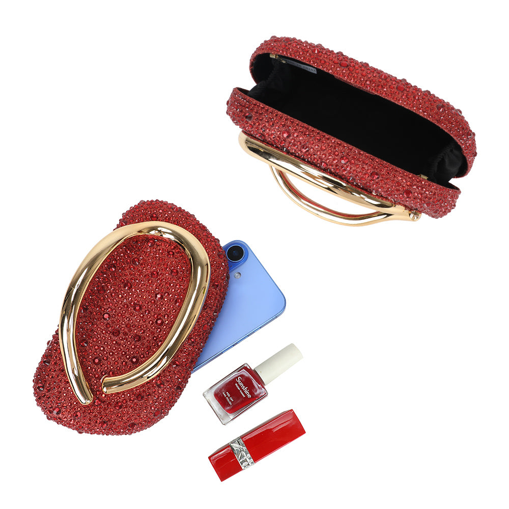 Gallantry Marit – Rhinestone evening bag in Red