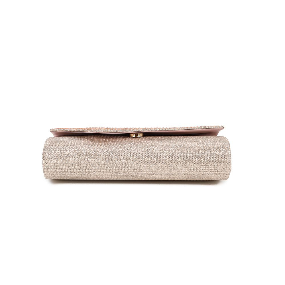 Gallantry Sabrina – Rhinestone evening clutch in Champagne