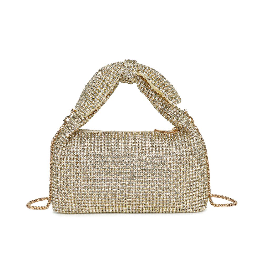 Gallantry Willemijn – Rhinestone knot bag in Gold