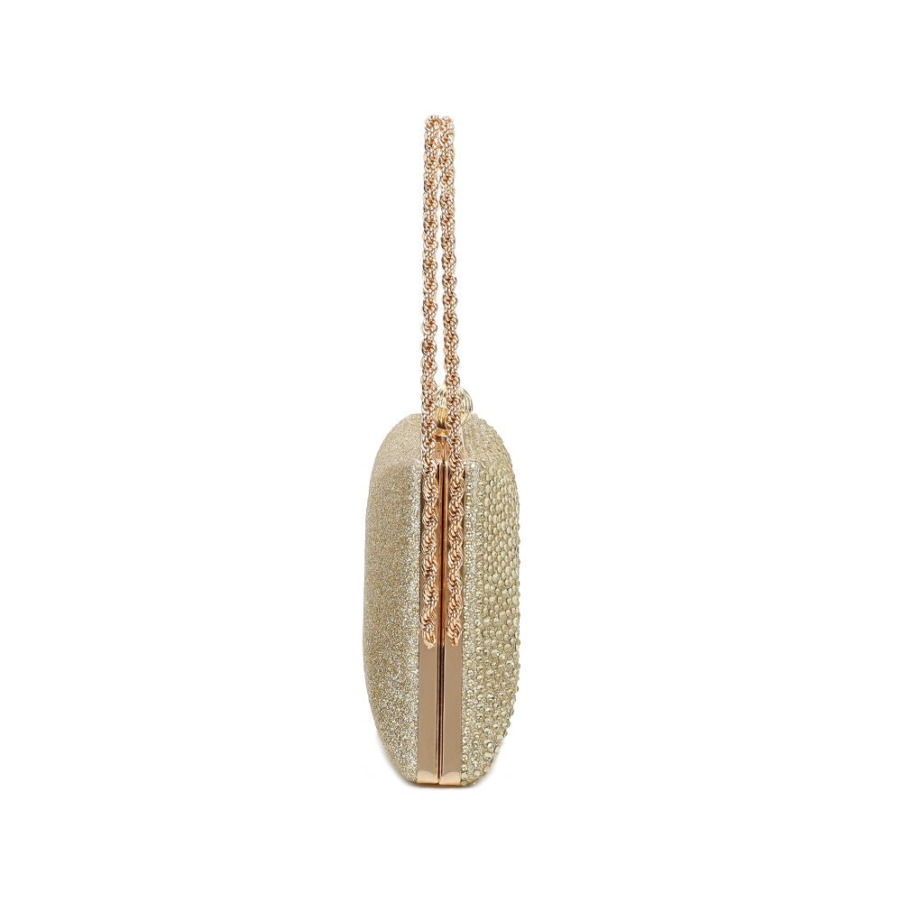Gallantry Lieve – Rhinestone frame bag in Gold