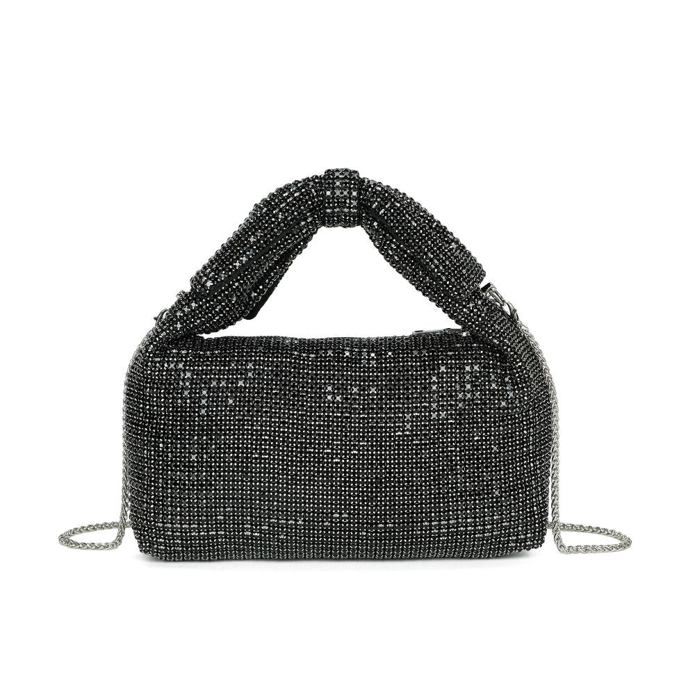Gallantry Willemijn – Rhinestone knot bag in Black