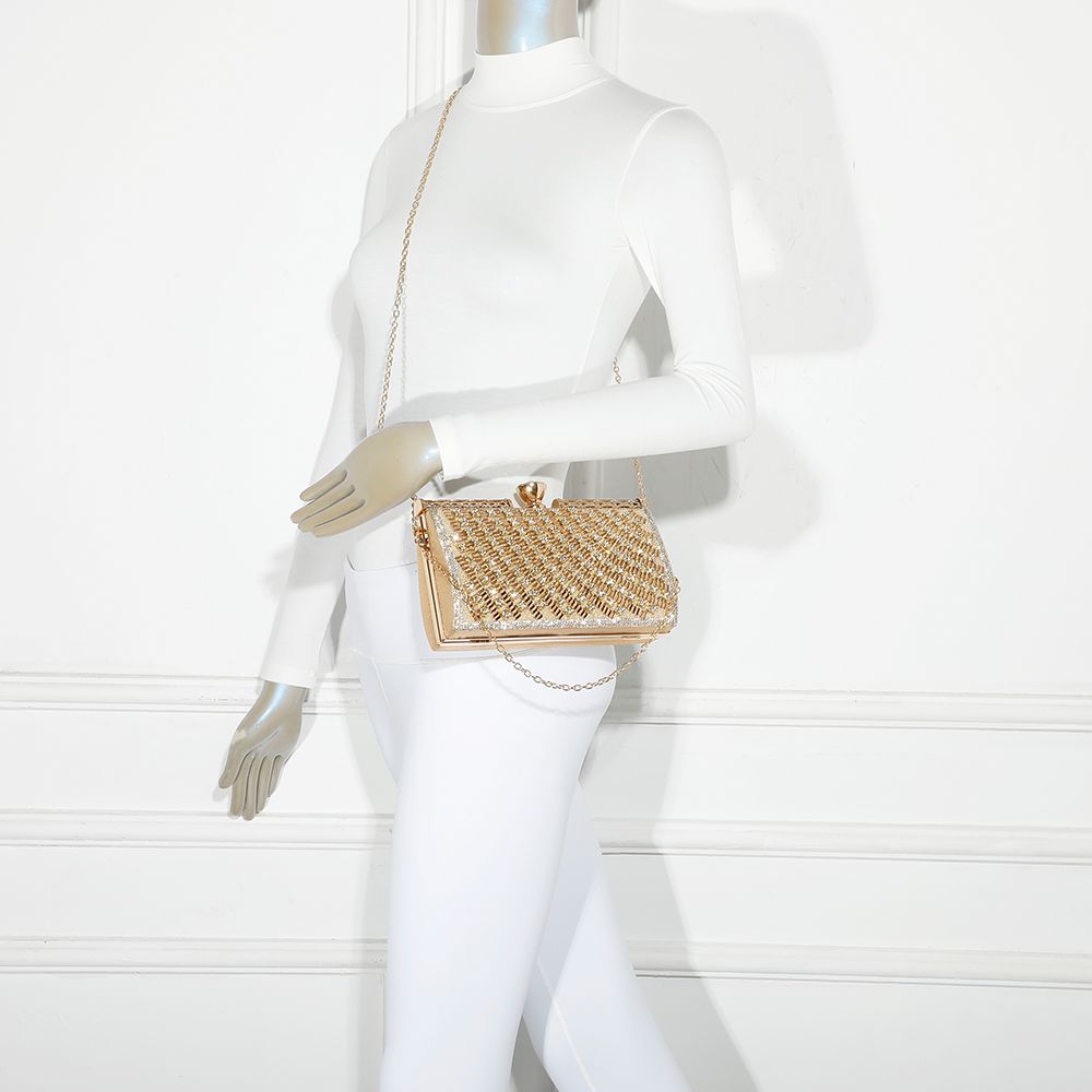 Gallantry Kaja – Embellished evening clutch in Gold