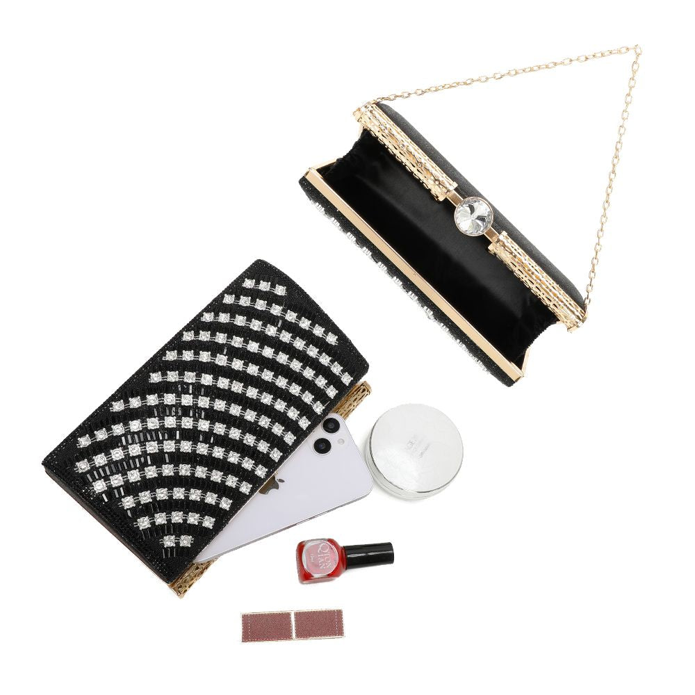 Gallantry Kaja – Embellished evening clutch in Black