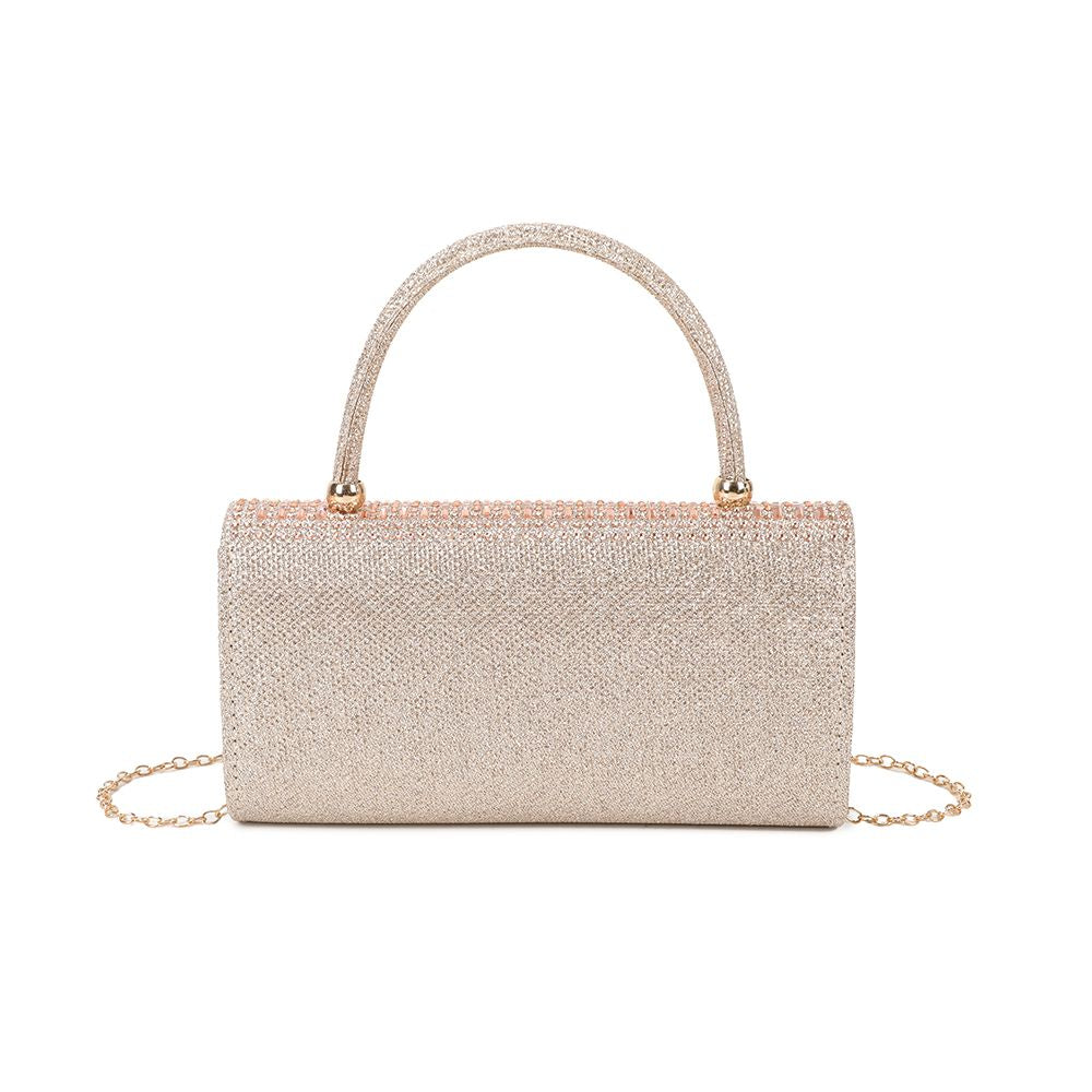 Gallantry Sabrina – Rhinestone evening clutch in Champagne