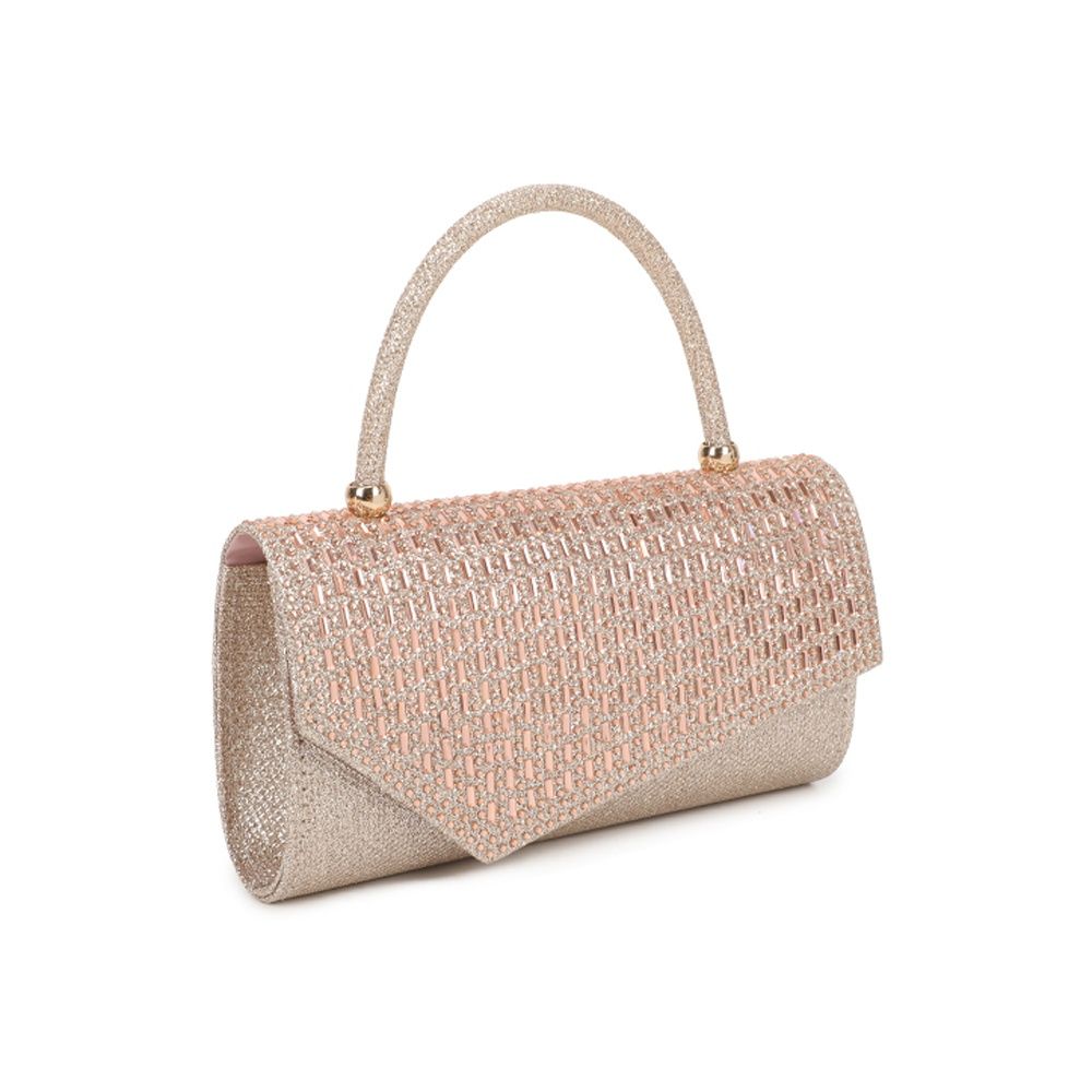 Gallantry Sabrina – Rhinestone evening clutch in Champagne