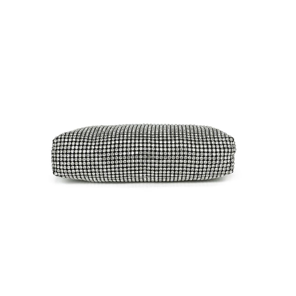Gallantry Willemijn – Rhinestone knot bag in Silver