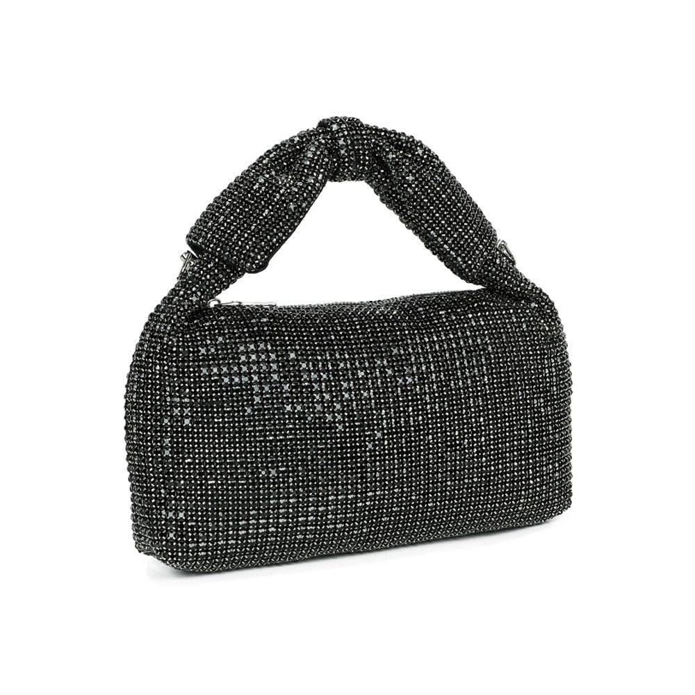 Gallantry Willemijn – Rhinestone knot bag in Black