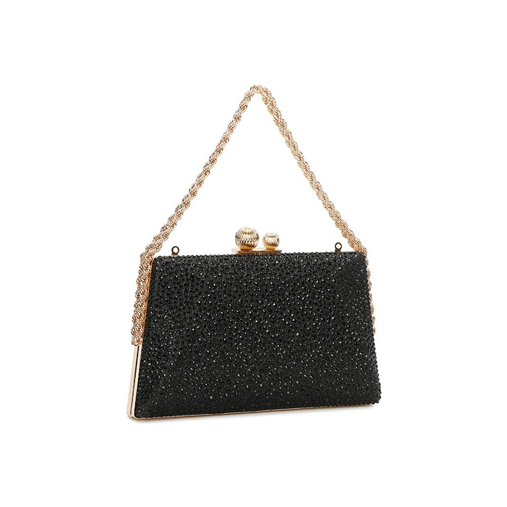 Gallantry Lieve – Rhinestone frame bag in Black