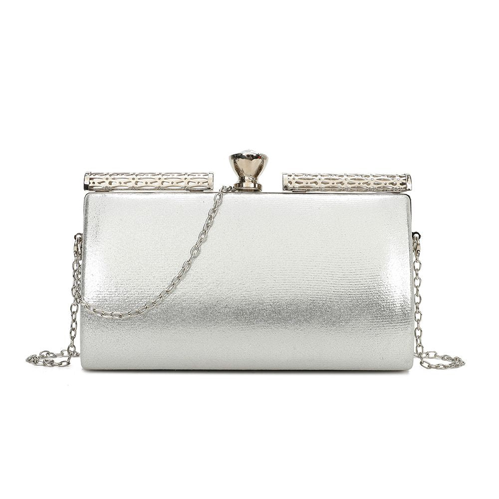 Gallantry Kaja – Embellished evening clutch in Silver
