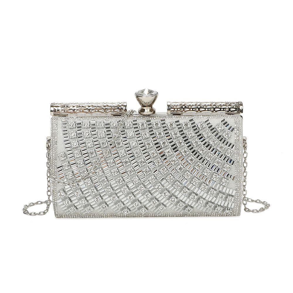 Gallantry Kaja – Embellished evening clutch in Silver