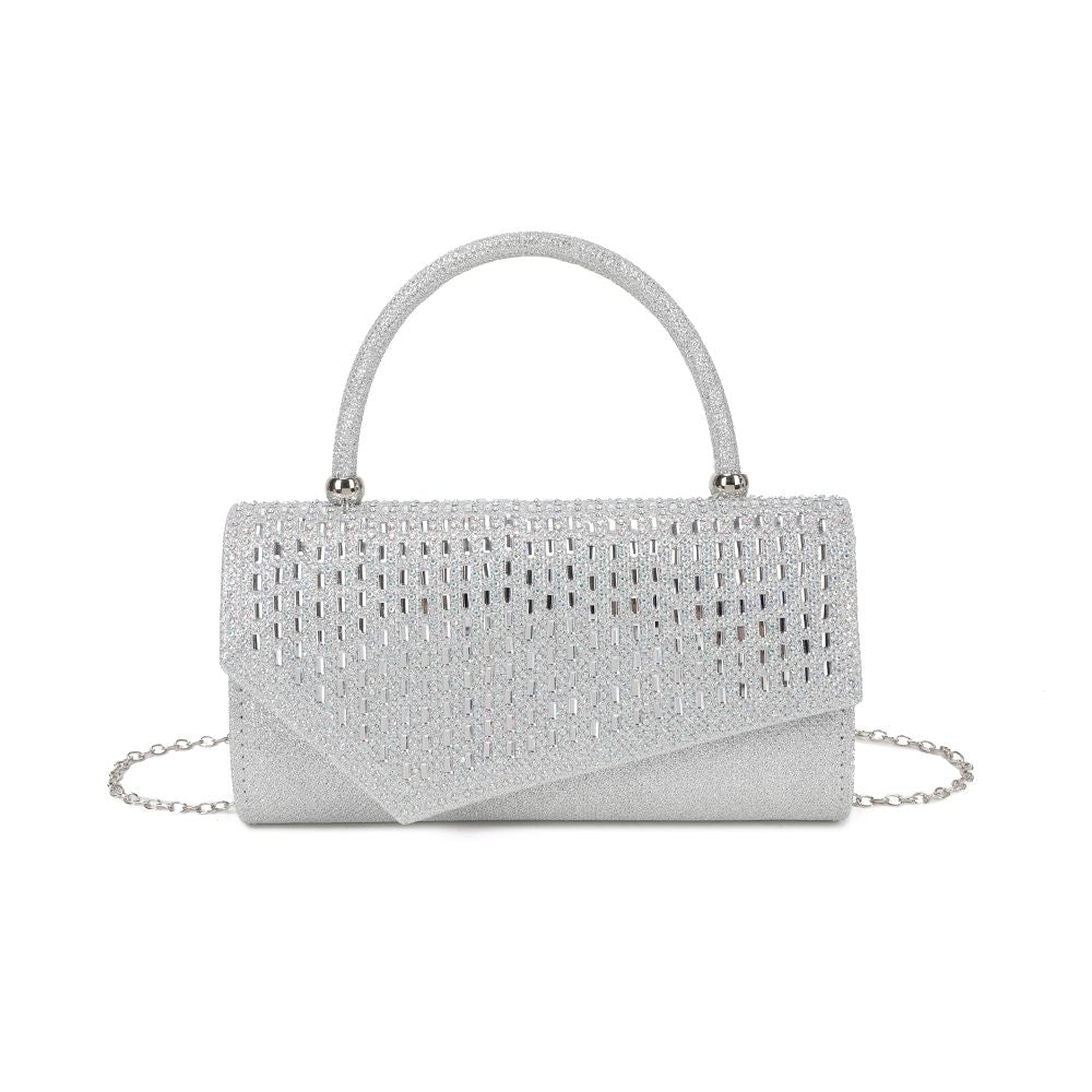 Gallantry Sabrina – Rhinestone evening clutch – Silver