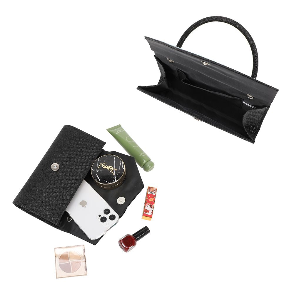 Gallantry Sabrina – Rhinestone evening clutch in Black
