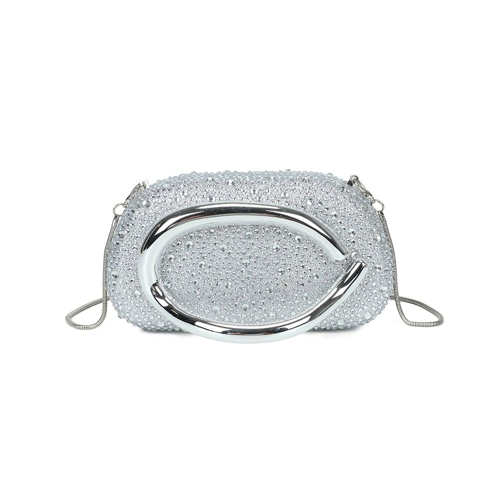 Gallantry Marit – Rhinestone evening bag in Silver