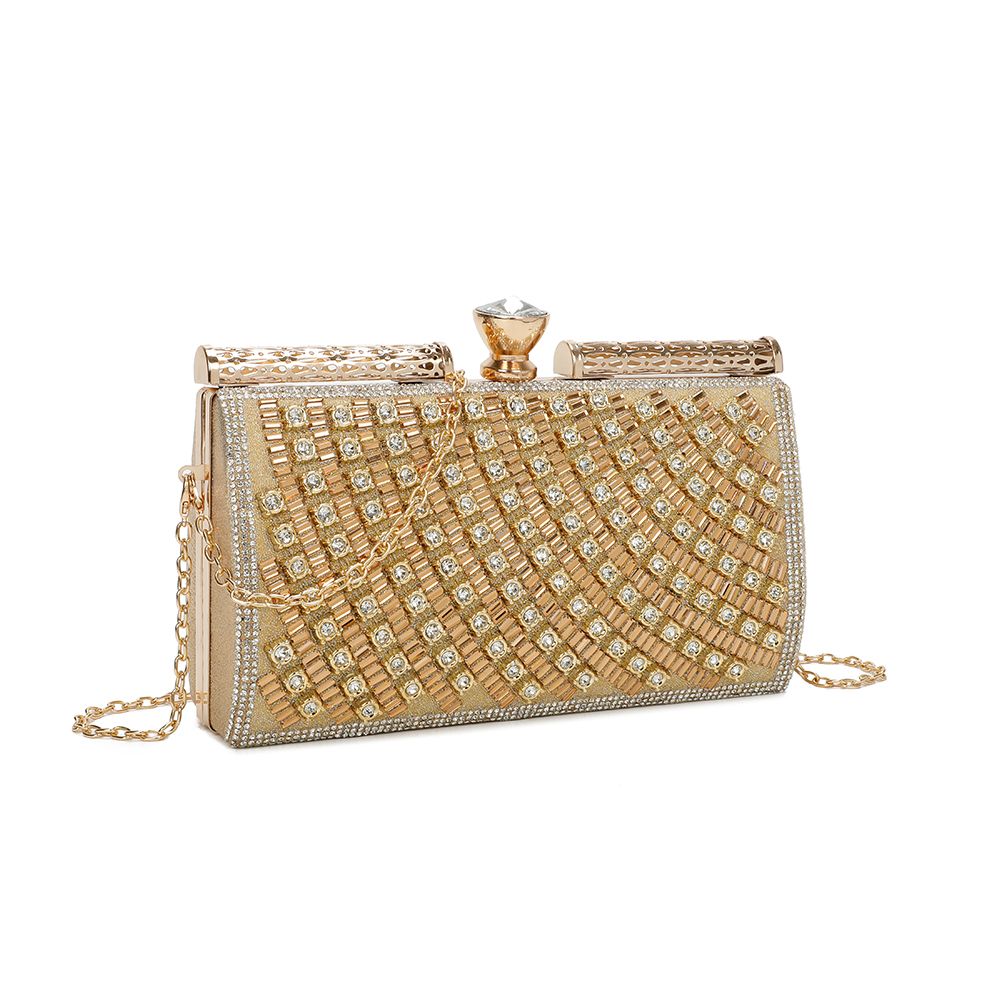 Gallantry Kaja – Embellished evening clutch in Gold