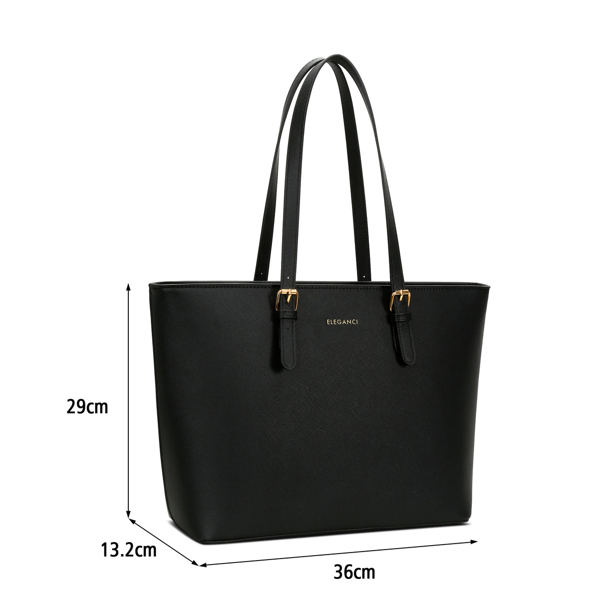 Eleganci Emily EL-22 Black/Gold – Afmetingen 36 × 29 × 13,2 cm