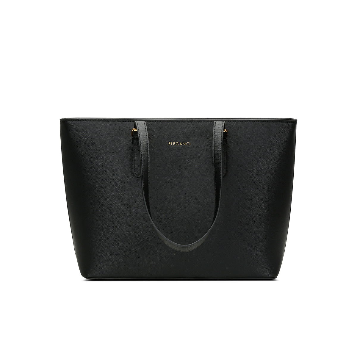 Eleganci Emily EL-22 Black/Gold – Vooraanzicht met neergelegde handvatten