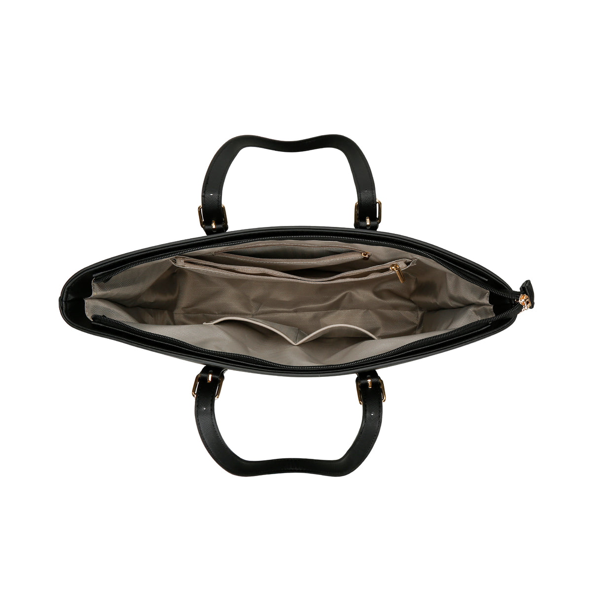 Eleganci Emily EL-22 Black/Gold – Binnenkant met opbergvakken