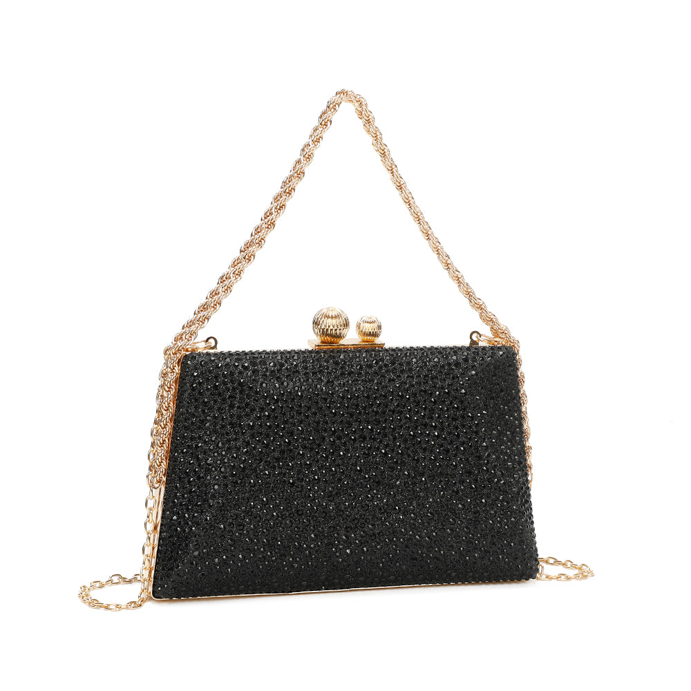 Gallantry Lieve – Rhinestone frame bag in Black