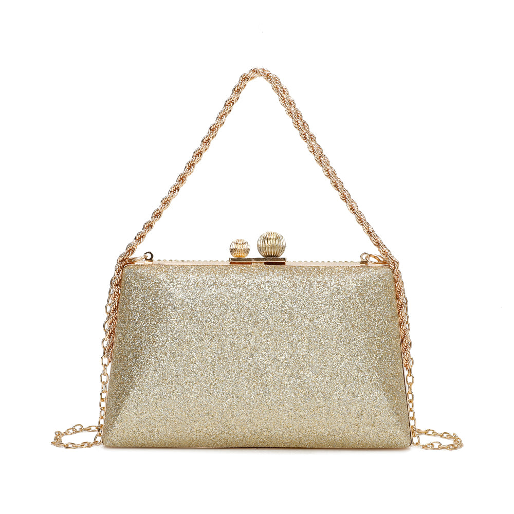 Gallantry Lieve – Rhinestone frame bag in Gold
