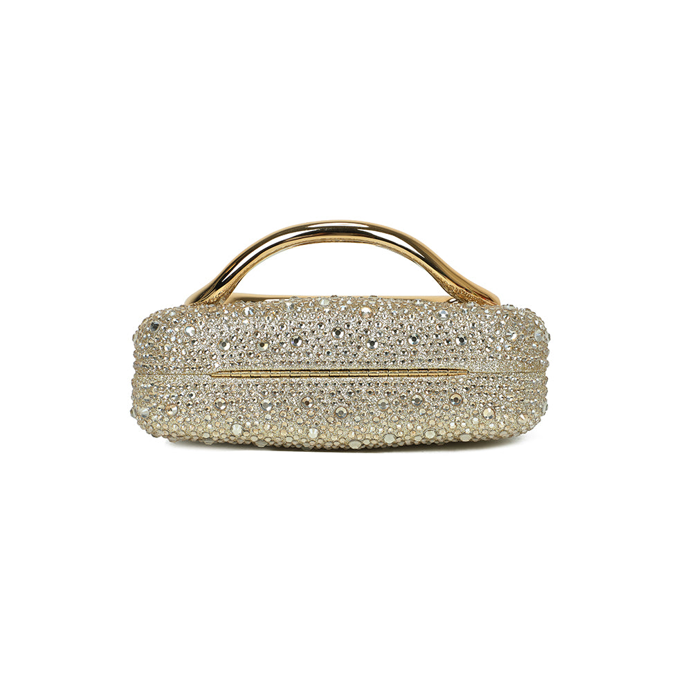 Gallantry Marit – Rhinestone evening bag in Gold