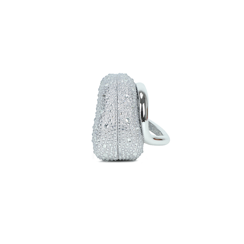 Gallantry Marit – Rhinestone evening bag in Silver