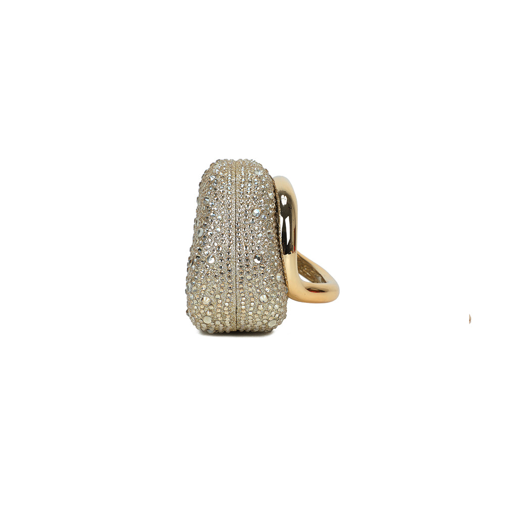 Gallantry Marit – Rhinestone evening bag in Gold