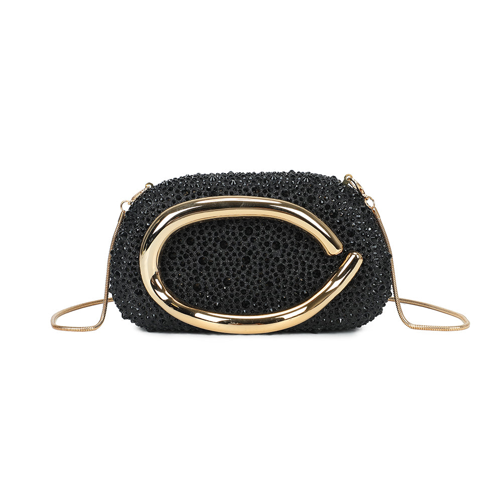 Gallantry Marit – Rhinestone evening bag in Black