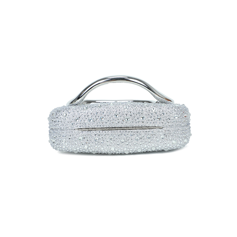 Gallantry Marit – Rhinestone evening bag in Silver