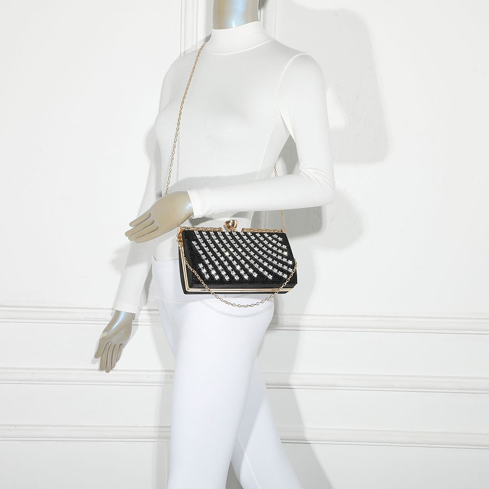 Gallantry Kaja – Embellished evening clutch in Black