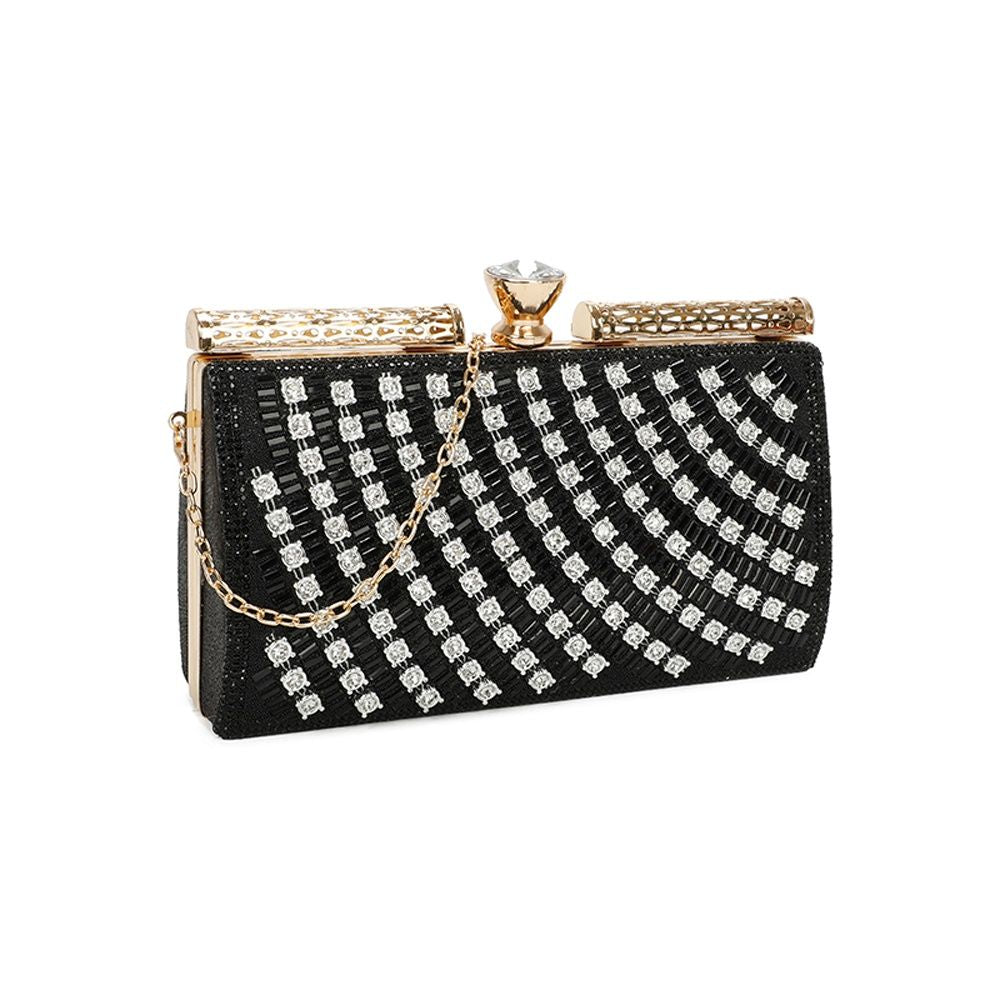 Gallantry Kaja – Embellished evening clutch in Black