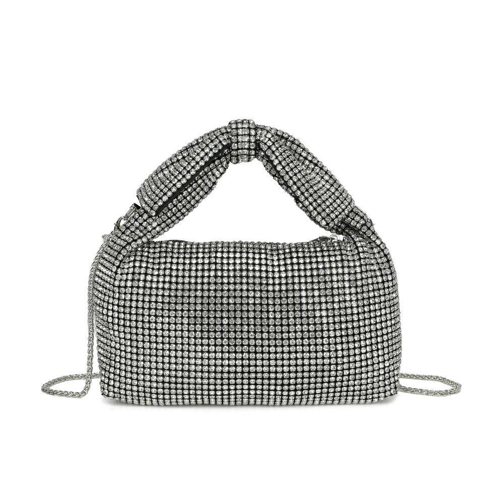 Gallantry Willemijn – Rhinestone knot bag in Silver