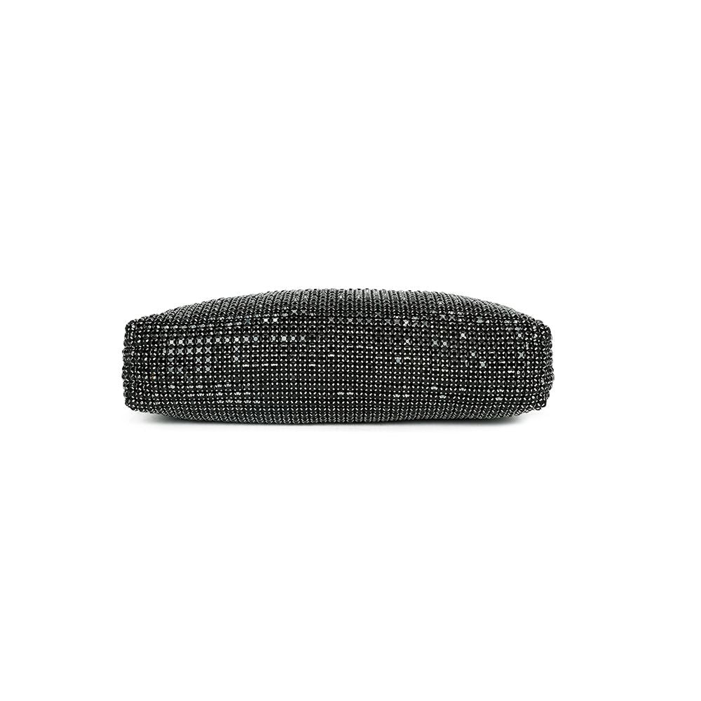 Gallantry Willemijn – Rhinestone knot bag in Black