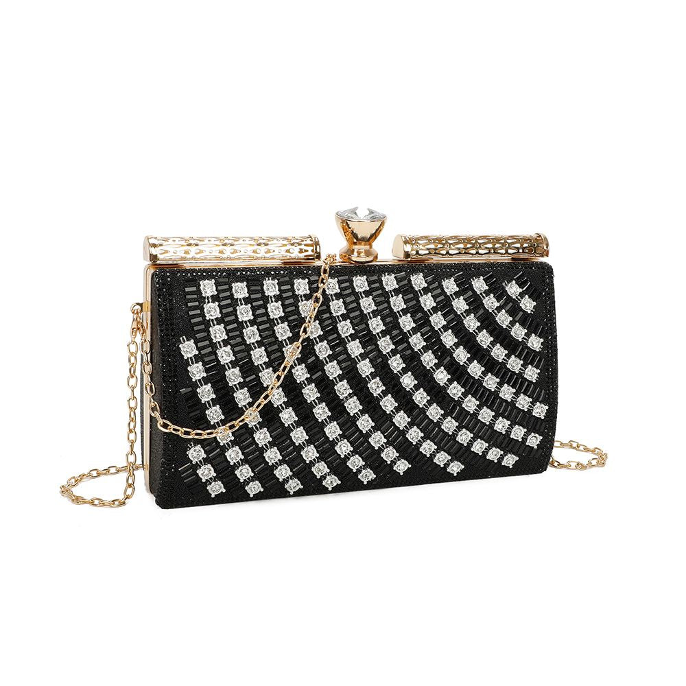 Gallantry Kaja – Embellished evening clutch in Black