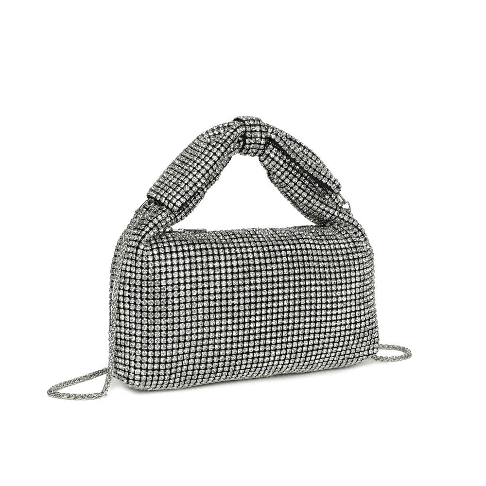 Gallantry Willemijn – Rhinestone knot bag in Silver