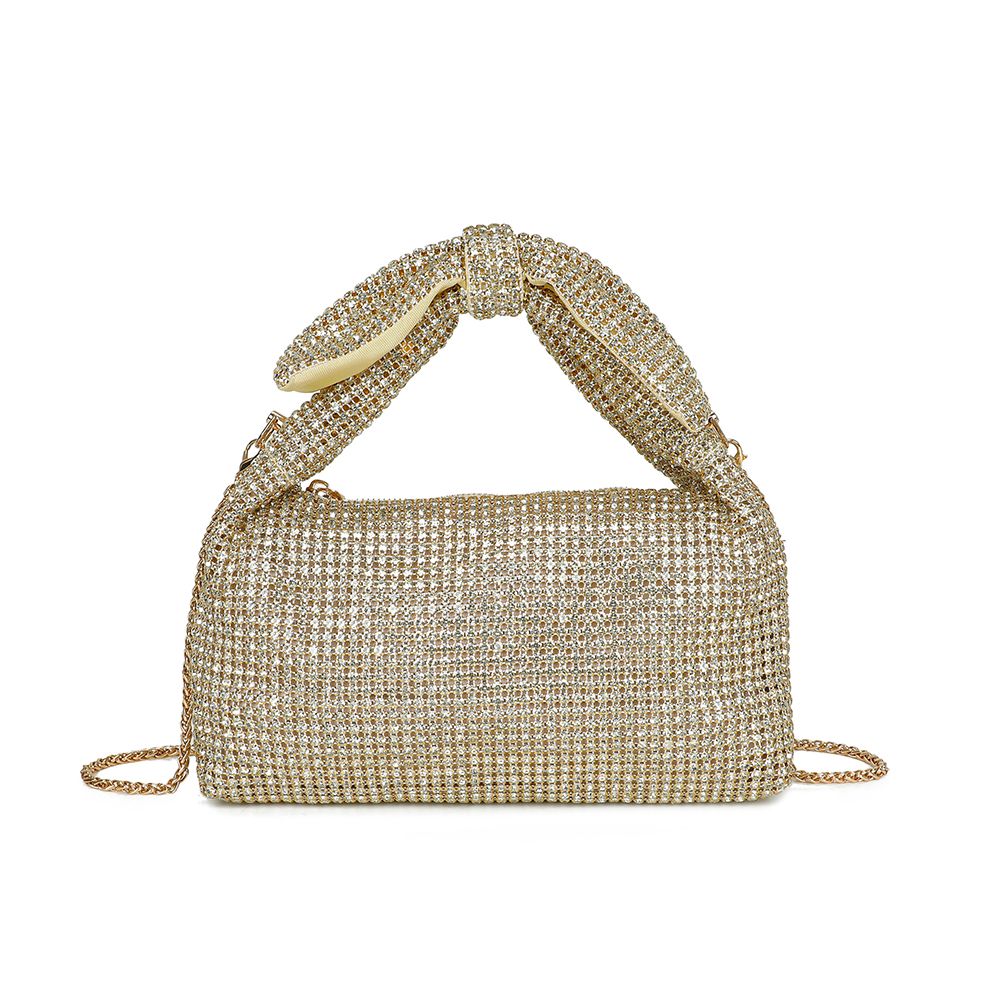 Gallantry Willemijn – Rhinestone knot bag in Gold