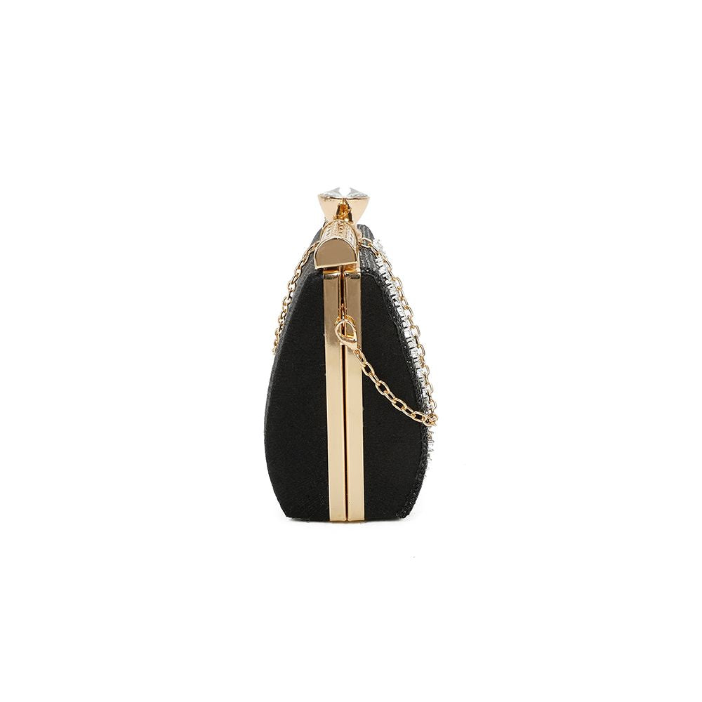 Gallantry Kaja – Embellished evening clutch in Black