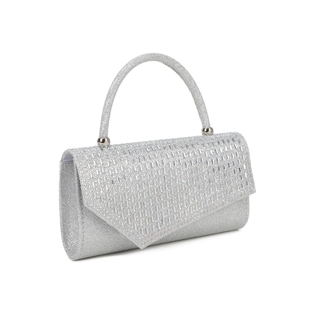 Gallantry Sabrina – Rhinestone evening clutch – Silver