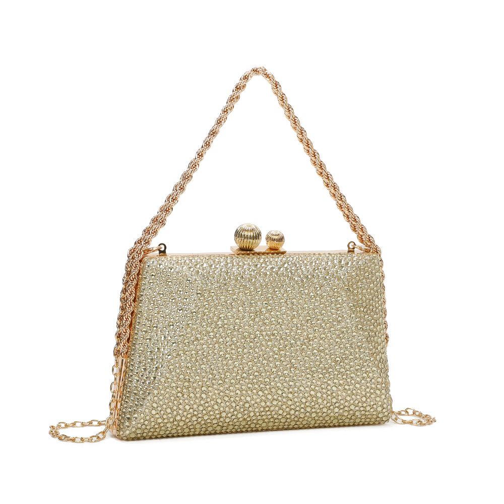 Gallantry Lieve – Rhinestone frame bag in Gold