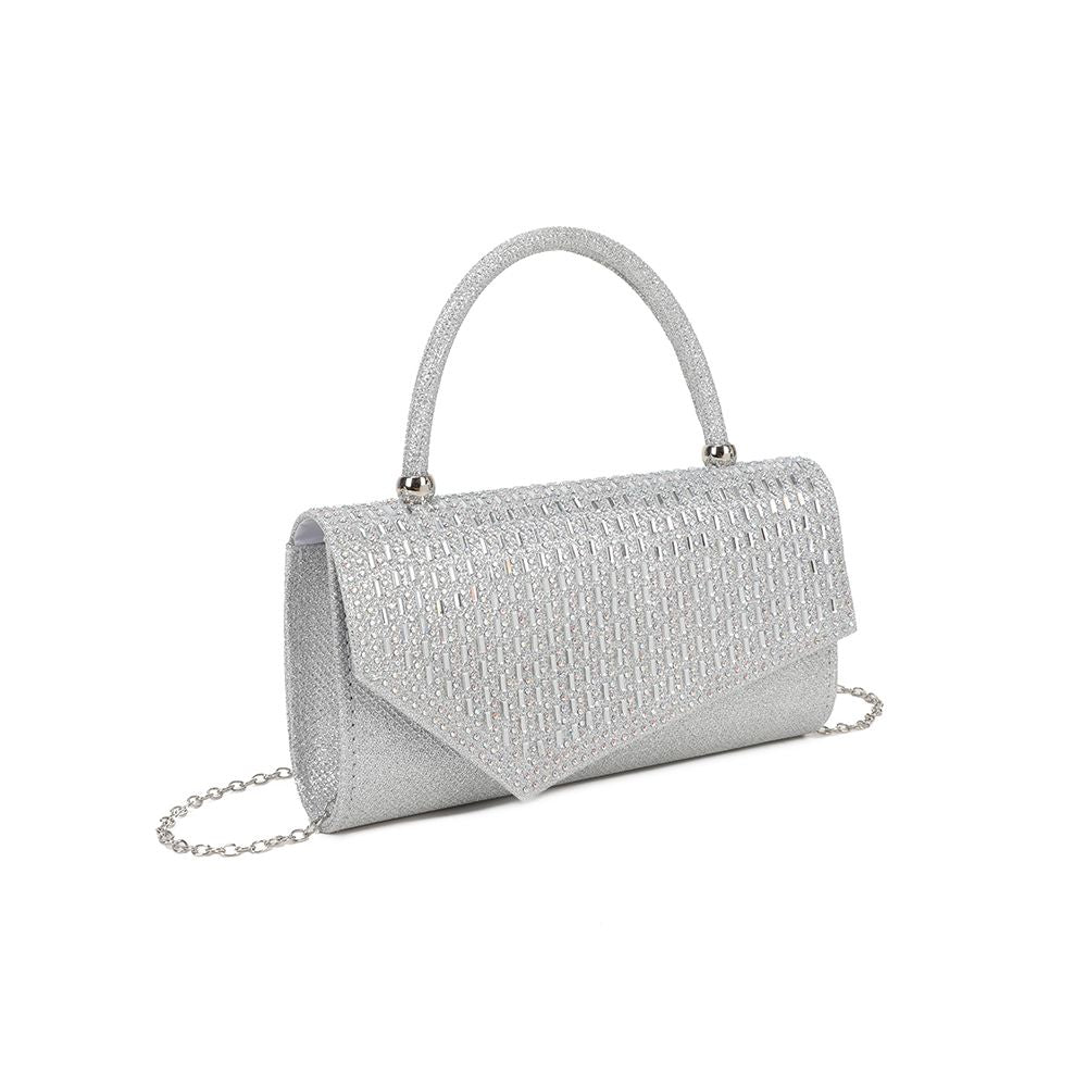 Gallantry Sabrina – Rhinestone evening clutch – Silver