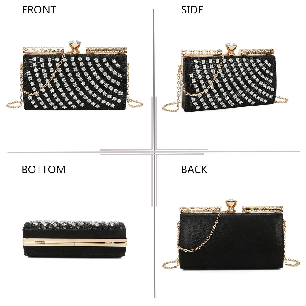 Gallantry Kaja – Embellished evening clutch in Black