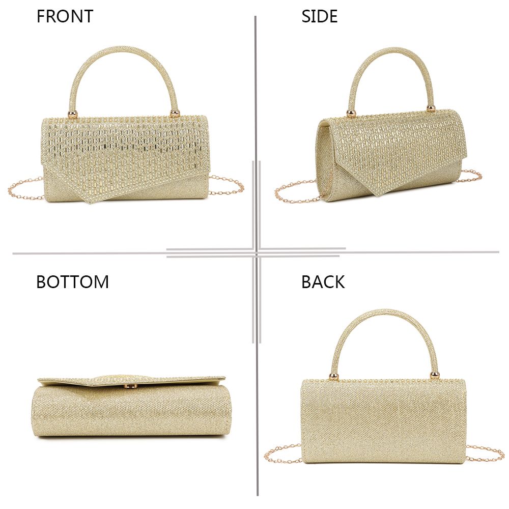 Gallantry Sabrina – Rhinestone evening clutch – Gold
