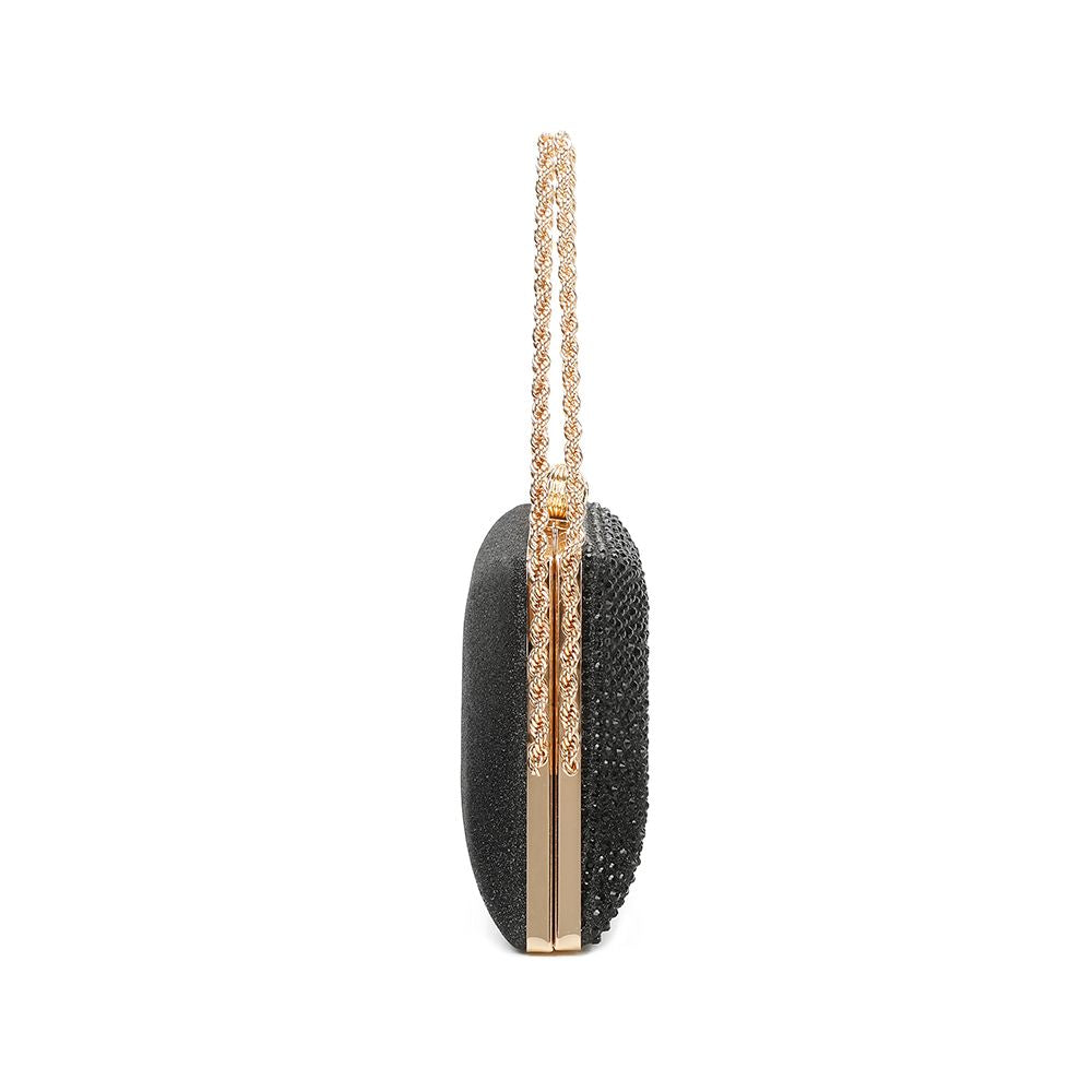 Gallantry Lieve – Rhinestone frame bag in Black