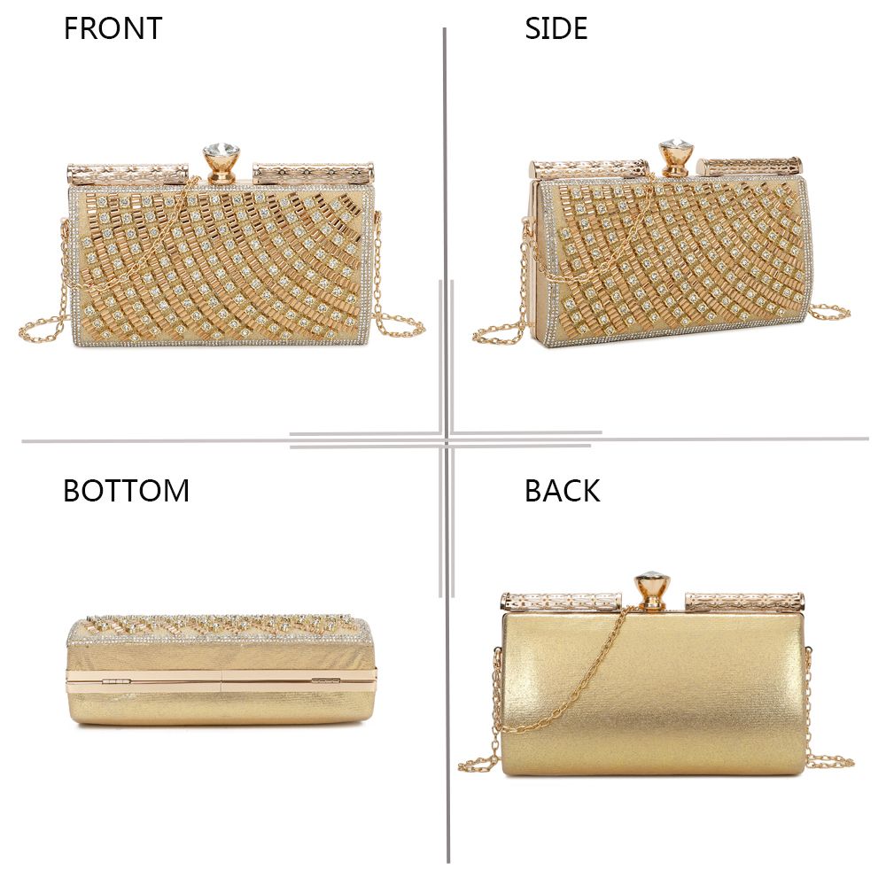 Gallantry Kaja – Embellished evening clutch in Gold