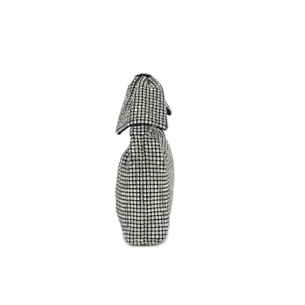 Gallantry Willemijn – Rhinestone knot bag in Silver